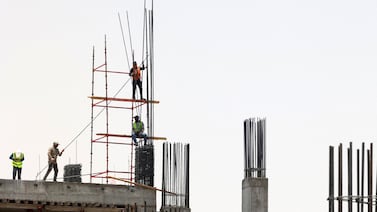 A construction project in Riyadh. Saudi Arabia has launched several major developments under its Vision 2030 plan to diversity the economy. AFP