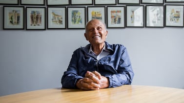 Sir Magdi Habib Yacoub OM FRS. Egyptian retired professor of cardiothoracic surgery at Imperial College London, best known for his early work in repairing heart valves with surgeon Donald Ross. Photographed at Harefield Hospital London. Rob Greig for The National