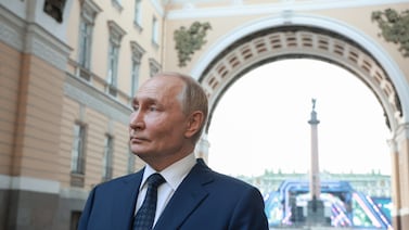 Russian President Vladimir Putin in St Petersburg, Russia. EPA