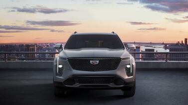 The front fascia features the unmistakable Cadillac vertical light signature. Photo: Cadillac