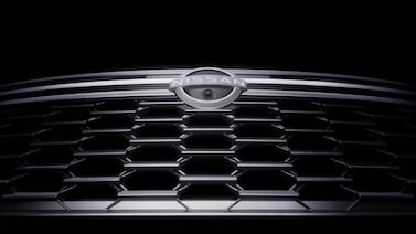 The signature grille is in place