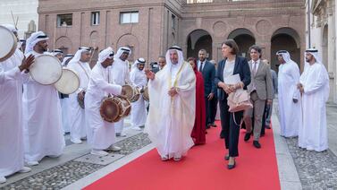 Sharjah Ruler Sheikh Dr Sultan bin Muhammad Al Qasimi opens The Arabic Cultural Institute in Milan, Italy. Photo: Sharjah Media Bureau