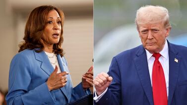 US presidential candidates Kamala Harris and Donald Trump have been on the campaign trail in the past week laying out their agendas. AFP