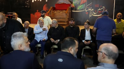 Ali Ammar, Hezbollah member of the Lebanese Parliament,  accepts condolences for his son, who was killed in the detonation of pagers for which Hezbollah blamed Israel. Reuters