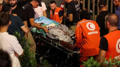 An injured arrival at American University of Beirut Medical Centre after people, including Hezbollah fighters and medics, were wounded and killed when the pagers they use exploded. Reuters