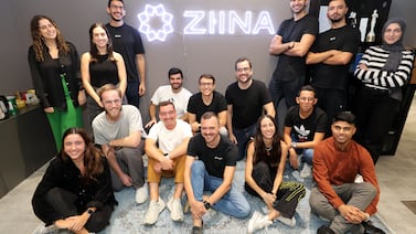 Faisal Toukan and Andrew Gold, co-founders of start-up Ziina and their team. Generation S. DIFC, Dubai. Chris Whiteoak / The National