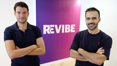 Hamza Iraqui, left, and Abdessamad Ben Zakour, co-founders of Revibe. Chris Whiteoak / The National