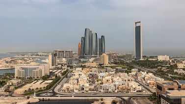 Abu Dhabi skyline. Filing a case at the Abu Dhabi rental dispute centre will cost 3.5 per cent of the rental amount. Bloomberg