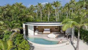 An aerial view of a one-bedroom beach villa. Photo: Ritz-Carlton