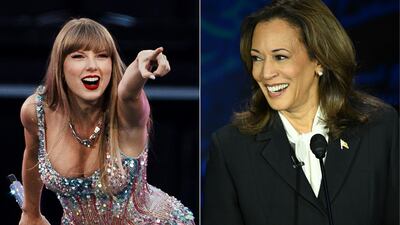 Taylor Swift announced she would vote for US Vice President Kamala Harris in the upcoming election in a post she signed as a 'childless cat lady'. AFP