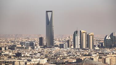 An aerial view shows the skyline of Riyadh, Saudi Arabia.  EPA