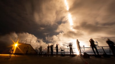 A SpaceX Falcon 9 carrier rocket lifts off from the Kennedy Space Centre in Cape Canaveral, Florida, on September 10 with Polaris Dawn, a private civilian spaceflight mission with the job of performing the first privately-funded spacewalk. Reuters
