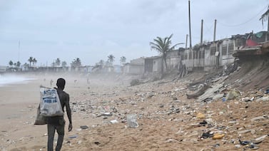 African ministers are holding environment talks in Cote d'Ivoire, where rising sea levels illustrate the threat of global warming. AFP