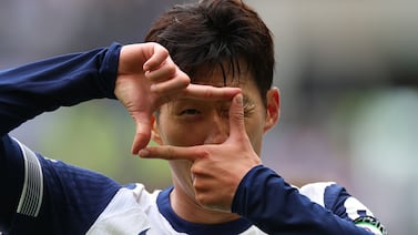 Tottenham Hotspur captain Son Heung-min will be hoping to find the target in the derby clash with Arsenal. Getty Images