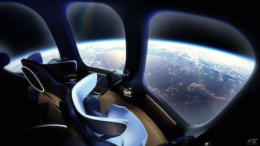 A rendering of Halo Space's Aurora capsule with stunning views of Earth. Photo: Halo Space